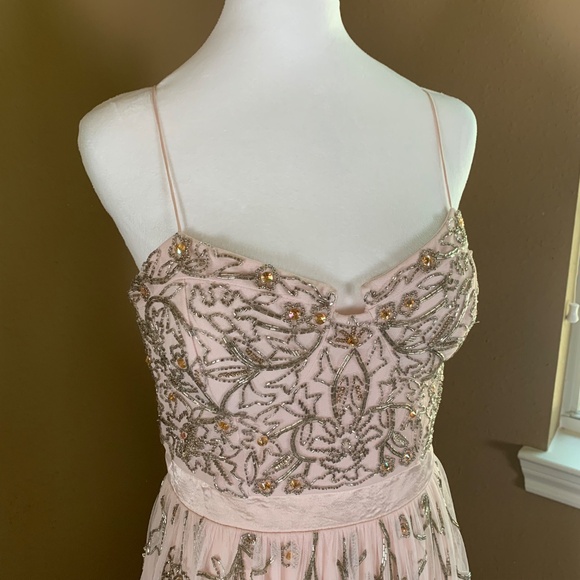 Aidan Mattox Embellished Tulle Maxi Dress Size 10 - Picture 4 of 16